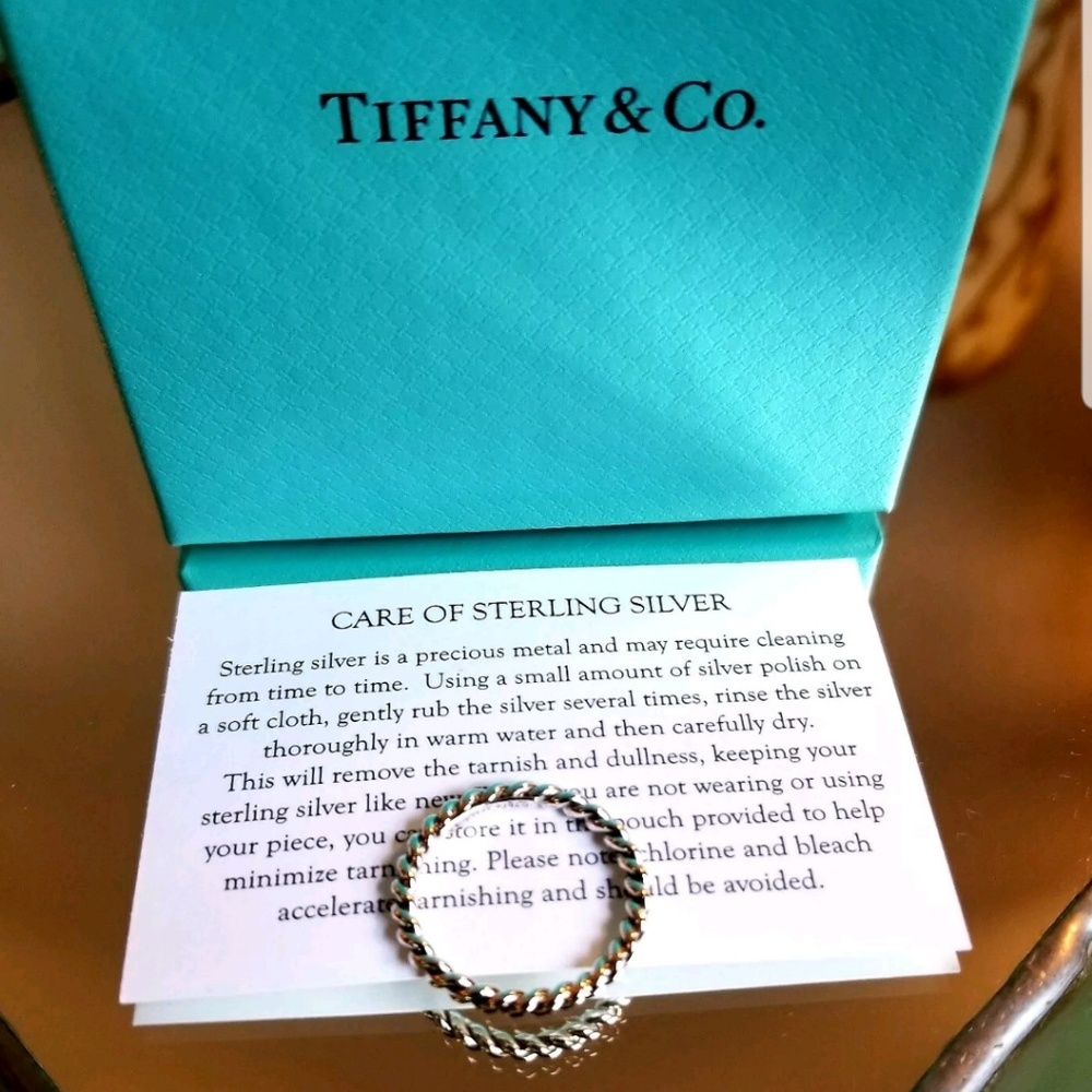 Tiffany & Co Sterling Silver Twist Ring Sz 7